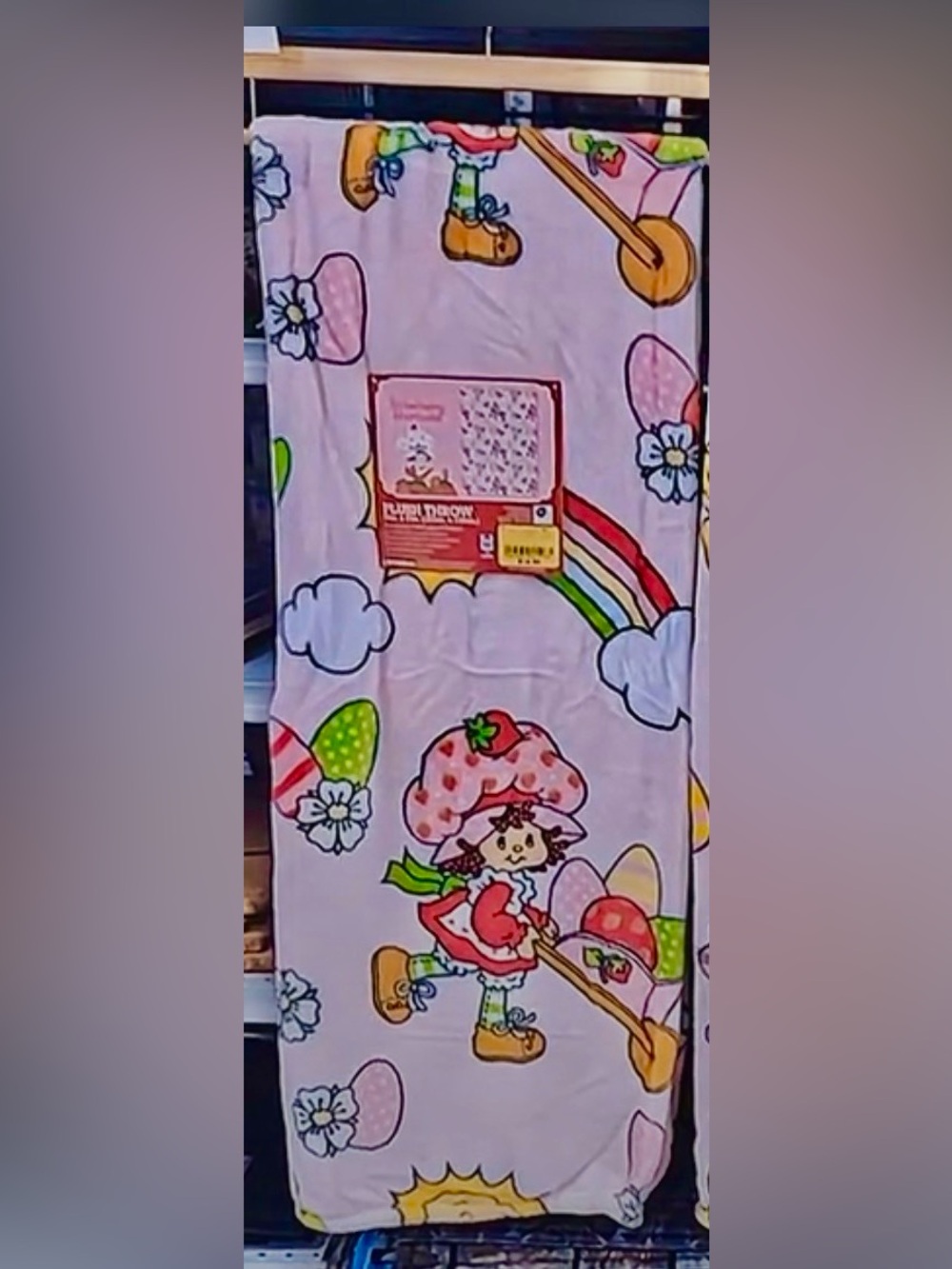 Strawberry Shortcake Plush Throw Blanket - Pink